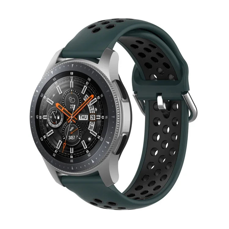 Pulseira de Substituição Desportiva Bicolor de Silicone Universal, Para Samsung Galaxy Watch 46mm / Gear S3, Para Huawei Watch GT2 / Honor Magic Watch 2 46mm