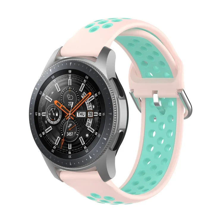 Pulseira de Substituição Desportiva Bicolor de Silicone Universal, Para Samsung Galaxy Watch 46mm / Gear S3, Para Huawei Watch GT2 / Honor Magic Watch 2 46mm