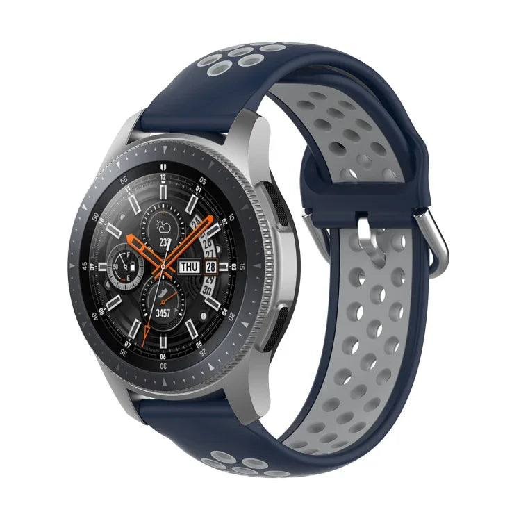 Pulseira de Substituição Desportiva Bicolor de Silicone Universal, Para Samsung Galaxy Watch 46mm / Gear S3, Para Huawei Watch GT2 / Honor Magic Watch 2 46mm