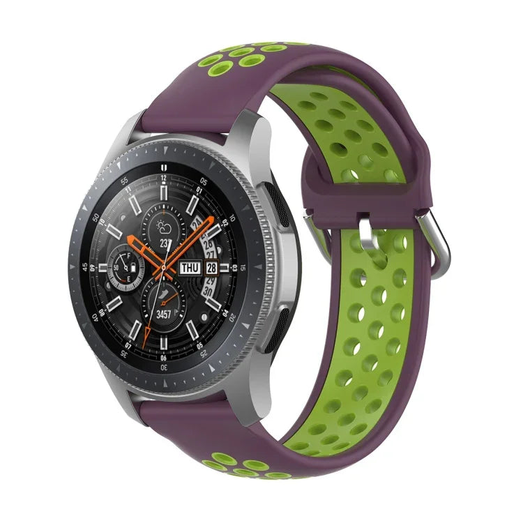 Pulseira de Substituição Desportiva Bicolor de Silicone Universal, Para Samsung Galaxy Watch 46mm / Gear S3, Para Huawei Watch GT2 / Honor Magic Watch 2 46mm