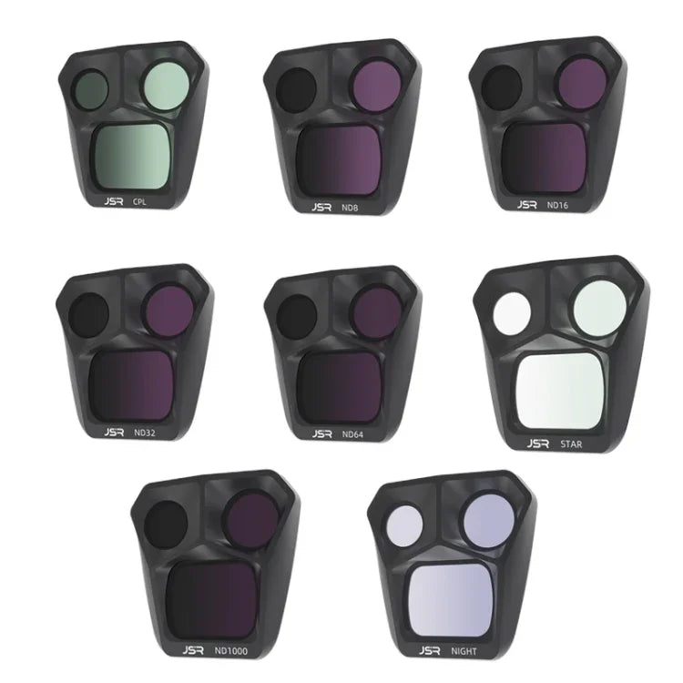 Filtro de Lente JSR GB 8 em 1 CPL ND8 ND16 ND32 ND64 STAR ND1000 NIGHT, 8 em 1 Para DJI Mavic 3 Pro