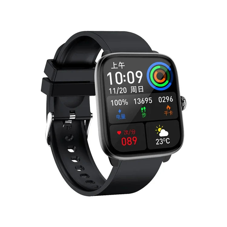 Relógio Inteligente T20 com Ecrã de 1,96 polegadas, IP67 à Prova de Água e Correia de Silicone, Suporta Chamadas Bluetooth em Modo Duplo / Monitorização de Frequência Cardíaca