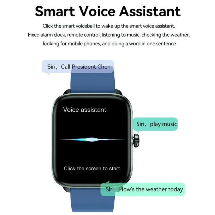 Relógio Inteligente T20 com Ecrã de 1,96 polegadas, IP67 à Prova de Água e Correia de Silicone, Suporta Chamadas Bluetooth em Modo Duplo / Monitorização de Frequência Cardíaca