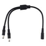 Adaptador Divisor de Energia DC Plug Fêmea para Macho 5.5 x 2.1mm, Cabo de Energia, 30cm, 70cm