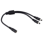 Adaptador Divisor de Energia DC Plug Fêmea para Macho 5.5 x 2.1mm, Cabo de Energia, 30cm, 70cm