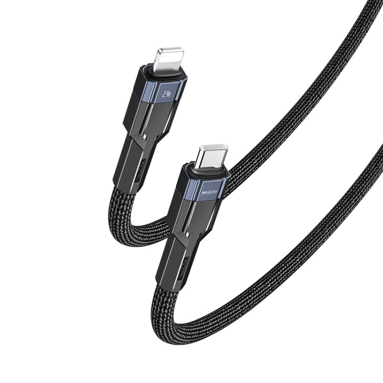 YESIDO CA107 1.2m 2.4A USB-C / Type-C para 8 Pinos Cabo de Dados de Carregamento OD0.6, CA107