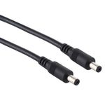 Cabo Adaptador Conector DC Plug Macho para Macho 5.5 x 2.1mm, 50cm, 1m, 1.5m