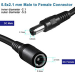 Cabo de Extensão de Energia DC Plug Fêmea para Macho 5.5 x 2.1mm, 1m, 1.5m, 3m, 5m, 10m