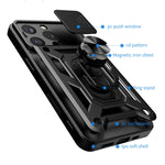 Capa de telemóvel TPU+PC com design de tampa deslizante para câmara, para iPhone 16 Pro, para iPhone 16 Plus, para iPhone 16, para iPhone 15 Pro