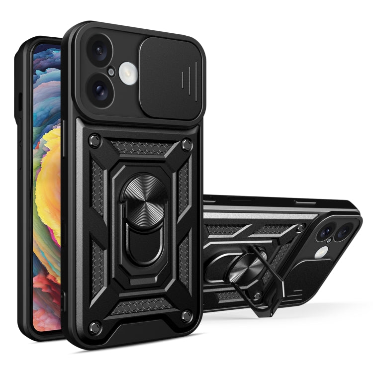 Capa de telemóvel TPU+PC com design de tampa deslizante para câmara, para iPhone 16 Pro, para iPhone 16 Plus, para iPhone 16, para iPhone 15 Pro