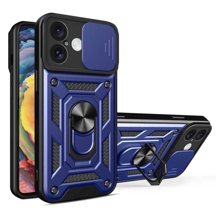 Capa de telemóvel TPU+PC com design de tampa deslizante para câmara, para iPhone 16 Pro, para iPhone 16 Plus, para iPhone 16, para iPhone 15 Pro