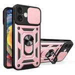 Capa de telemóvel TPU+PC com design de tampa deslizante para câmara, para iPhone 16 Pro, para iPhone 16 Plus, para iPhone 16, para iPhone 15 Pro