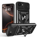 Capa de telemóvel TPU+PC com design de tampa deslizante para câmara, para iPhone 17e / 16e, para iPhone 17 Pro Max, para iPhone 17 Pro, para iPhone 17, para iPhone Air, para iPhone 16 Pro Max