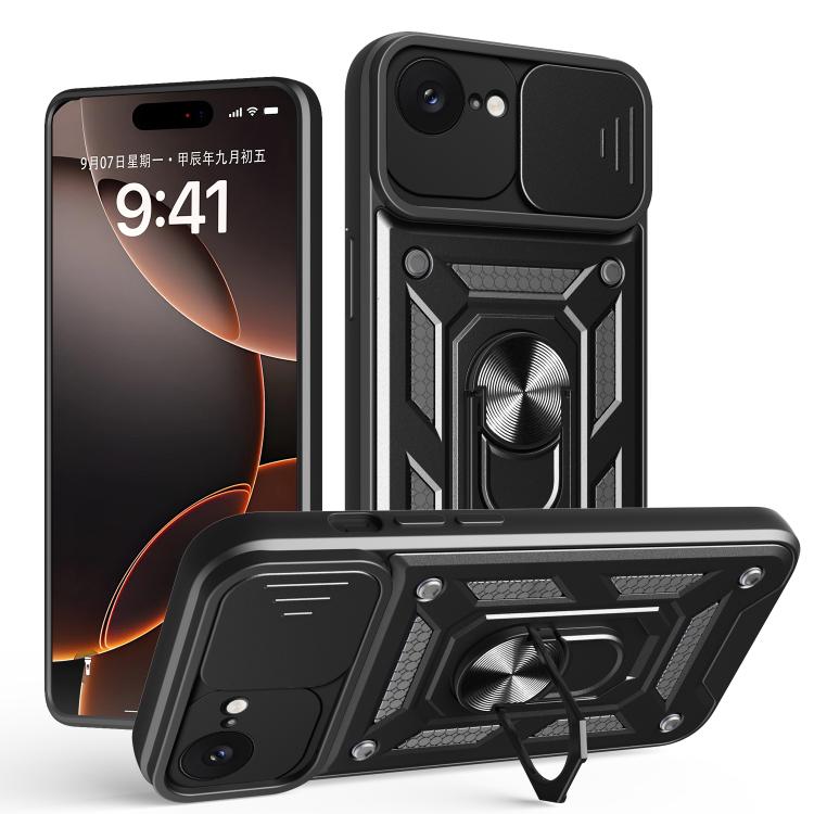 Capa de telemóvel TPU+PC com design de tampa deslizante para câmara, para iPhone 17e / 16e, para iPhone 17 Pro Max, para iPhone 17 Pro, para iPhone 17, para iPhone Air, para iPhone 16 Pro Max