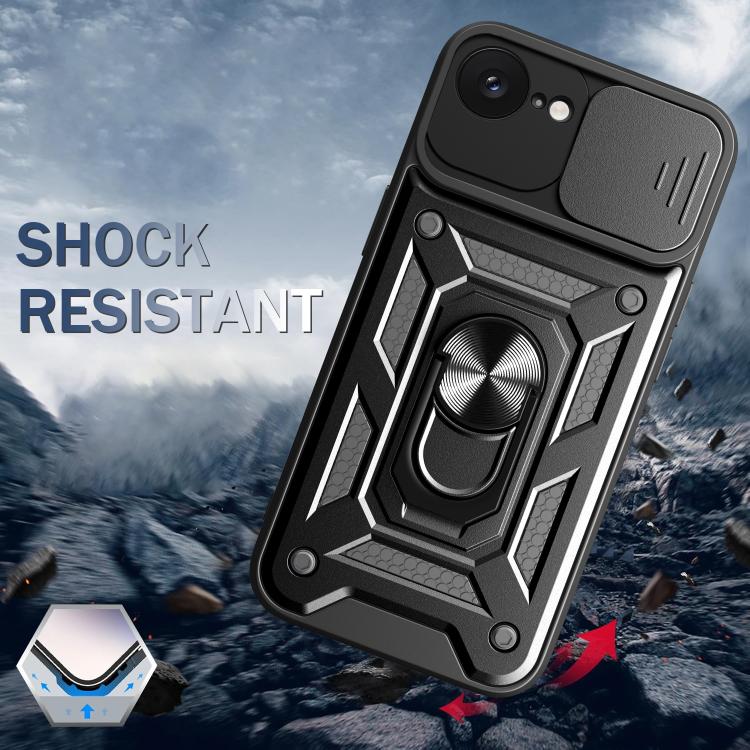 Capa de telemóvel TPU+PC com design de tampa deslizante para câmara, para iPhone 17e / 16e, para iPhone 17 Pro Max, para iPhone 17 Pro, para iPhone 17, para iPhone Air, para iPhone 16 Pro Max