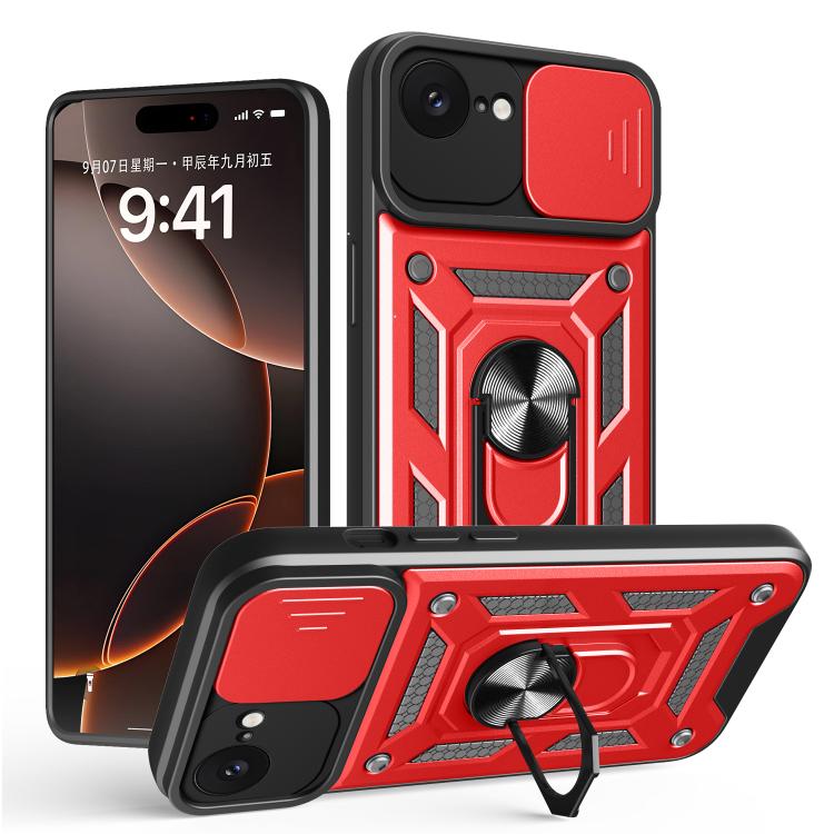 Capa de telemóvel TPU+PC com design de tampa deslizante para câmara, para iPhone 17e / 16e, para iPhone 17 Pro Max, para iPhone 17 Pro, para iPhone 17, para iPhone Air, para iPhone 16 Pro Max