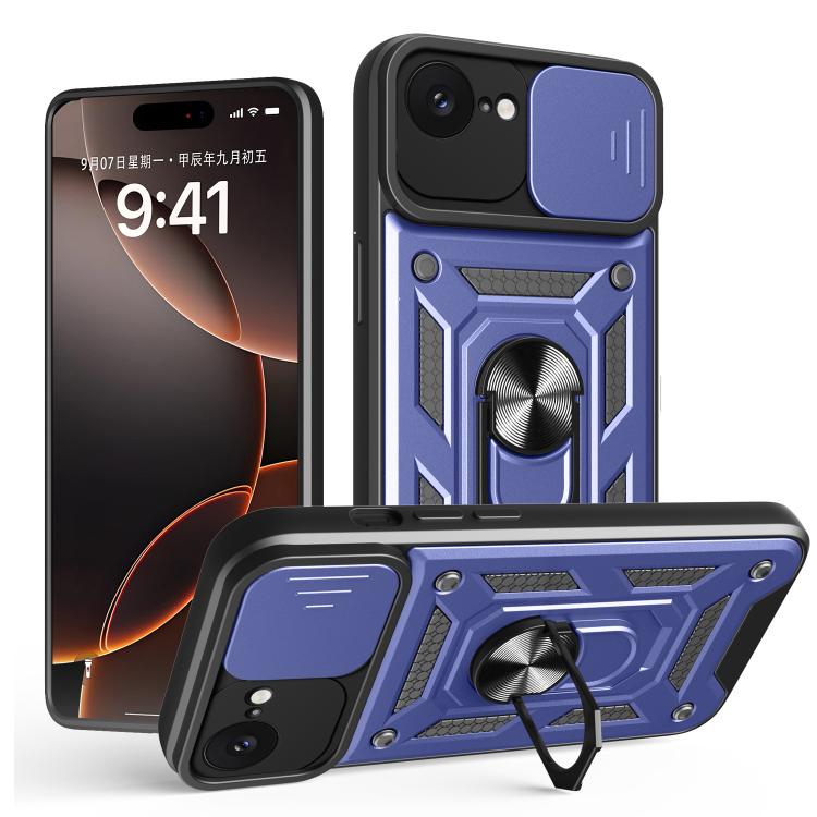 Capa de telemóvel TPU+PC com design de tampa deslizante para câmara, para iPhone 17e / 16e, para iPhone 17 Pro Max, para iPhone 17 Pro, para iPhone 17, para iPhone Air, para iPhone 16 Pro Max