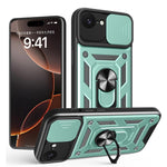 Capa de telemóvel TPU+PC com design de tampa deslizante para câmara, para iPhone 17e / 16e, para iPhone 17 Pro Max, para iPhone 17 Pro, para iPhone 17, para iPhone Air, para iPhone 16 Pro Max