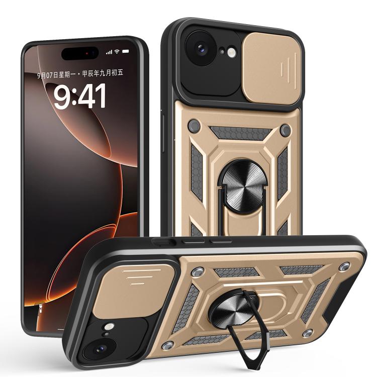 Capa de telemóvel TPU+PC com design de tampa deslizante para câmara, para iPhone 17e / 16e, para iPhone 17 Pro Max, para iPhone 17 Pro, para iPhone 17, para iPhone Air, para iPhone 16 Pro Max