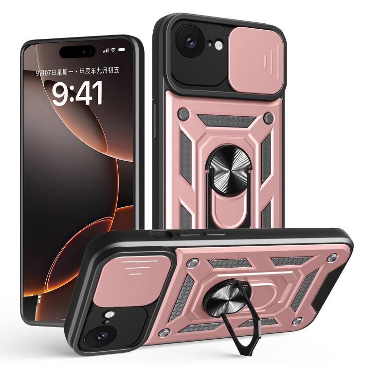 Capa de telemóvel TPU+PC com design de tampa deslizante para câmara, para iPhone 17e / 16e, para iPhone 17 Pro Max, para iPhone 17 Pro, para iPhone 17, para iPhone Air, para iPhone 16 Pro Max