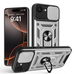 Capa de telemóvel TPU+PC com design de tampa deslizante para câmara, para iPhone 17e / 16e, para iPhone 17 Pro Max, para iPhone 17 Pro, para iPhone 17, para iPhone Air, para iPhone 16 Pro Max