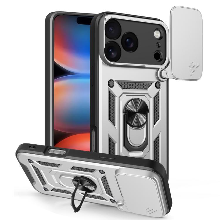 Capa de telemóvel TPU+PC com design de tampa deslizante para câmara, para iPhone 17e / 16e, para iPhone 17 Pro Max, para iPhone 17 Pro, para iPhone 17, para iPhone Air, para iPhone 16 Pro Max