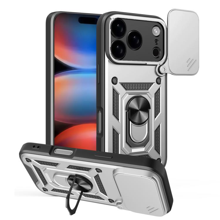 Capa de telemóvel TPU+PC com design de tampa deslizante para câmara, para iPhone 17e / 16e, para iPhone 17 Pro Max, para iPhone 17 Pro, para iPhone 17, para iPhone Air, para iPhone 16 Pro Max