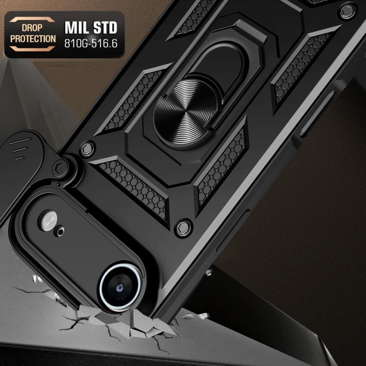Capa de telemóvel TPU+PC com design de tampa deslizante para câmara, para iPhone 16 Pro, para iPhone 16 Plus, para iPhone 16, para iPhone 15 Pro
