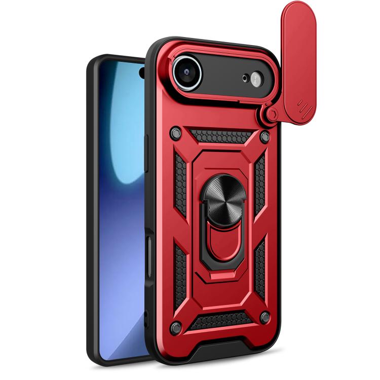 Capa de telemóvel TPU+PC com design de tampa deslizante para câmara, para iPhone 17e / 16e, para iPhone 17 Pro Max, para iPhone 17 Pro, para iPhone 17, para iPhone Air, para iPhone 16 Pro Max