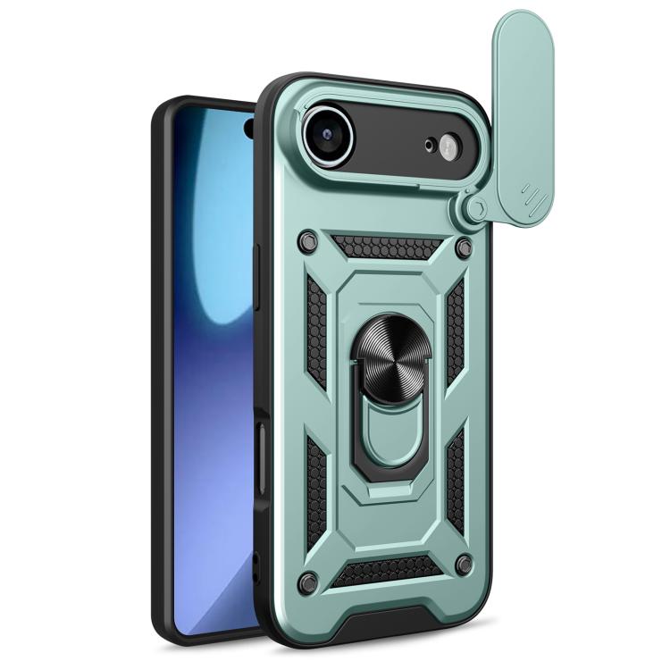 Capa de telemóvel TPU+PC com design de tampa deslizante para câmara, para iPhone 17e / 16e, para iPhone 17 Pro Max, para iPhone 17 Pro, para iPhone 17, para iPhone Air, para iPhone 16 Pro Max