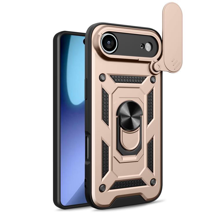 Capa de telemóvel TPU+PC com design de tampa deslizante para câmara, para iPhone 17e / 16e, para iPhone 17 Pro Max, para iPhone 17 Pro, para iPhone 17, para iPhone Air, para iPhone 16 Pro Max