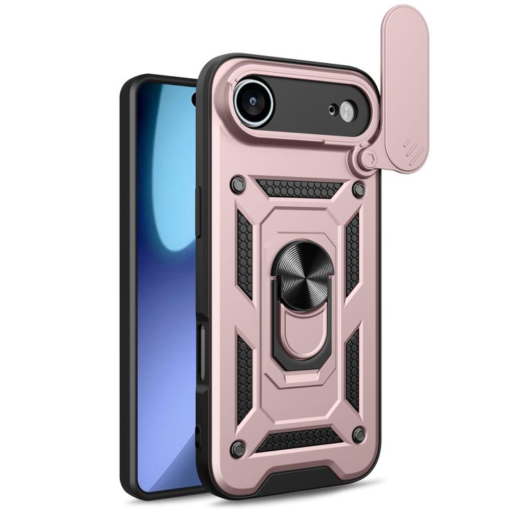 Capa de telemóvel TPU+PC com design de tampa deslizante para câmara, para iPhone 17e / 16e, para iPhone 17 Pro Max, para iPhone 17 Pro, para iPhone 17, para iPhone Air, para iPhone 16 Pro Max