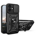 Capa de telemóvel TPU+PC com design de tampa deslizante para câmara, para iPhone 17e / 16e, para iPhone 17 Pro Max, para iPhone 17 Pro, para iPhone 17, para iPhone Air, para iPhone 16 Pro Max