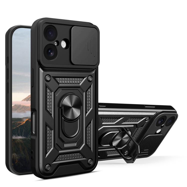 Capa de telemóvel TPU+PC com design de tampa deslizante para câmara, para iPhone 17e / 16e, para iPhone 17 Pro Max, para iPhone 17 Pro, para iPhone 17, para iPhone Air, para iPhone 16 Pro Max