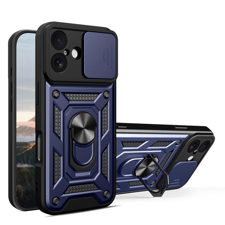 Capa de telemóvel TPU+PC com design de tampa deslizante para câmara, para iPhone 17e / 16e, para iPhone 17 Pro Max, para iPhone 17 Pro, para iPhone 17, para iPhone Air, para iPhone 16 Pro Max