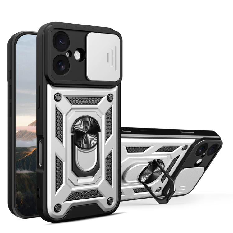 Capa de telemóvel TPU+PC com design de tampa deslizante para câmara, para iPhone 17e / 16e, para iPhone 17 Pro Max, para iPhone 17 Pro, para iPhone 17, para iPhone Air, para iPhone 16 Pro Max