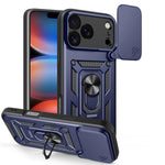 Capa de telemóvel TPU+PC com design de tampa deslizante para câmara, para iPhone 17e / 16e, para iPhone 17 Pro Max, para iPhone 17 Pro, para iPhone 17, para iPhone Air, para iPhone 16 Pro Max