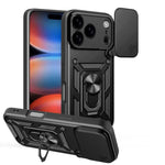 Capa de telemóvel TPU+PC com design de tampa deslizante para câmara, para iPhone 17e / 16e, para iPhone 17 Pro Max, para iPhone 17 Pro, para iPhone 17, para iPhone Air, para iPhone 16 Pro Max