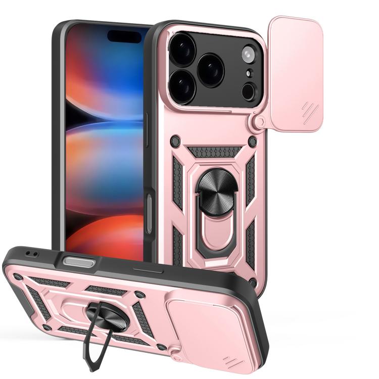 Capa de telemóvel TPU+PC com design de tampa deslizante para câmara, para iPhone 17e / 16e, para iPhone 17 Pro Max, para iPhone 17 Pro, para iPhone 17, para iPhone Air, para iPhone 16 Pro Max