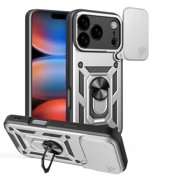 Capa de telemóvel TPU+PC com design de tampa deslizante para câmara, para iPhone 17e / 16e, para iPhone 17 Pro Max, para iPhone 17 Pro, para iPhone 17, para iPhone Air, para iPhone 16 Pro Max