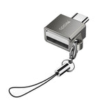 Yesido GS08 Adaptador Mini OTG Type-C para USB 3.0 com Porta-Chaves