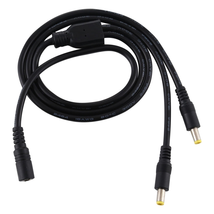 Adaptador Divisor de Energia DC Plug 1 para 2 Fêmea para Macho 5.5 x 2.5mm, Comprimento do Cabo: 70cm