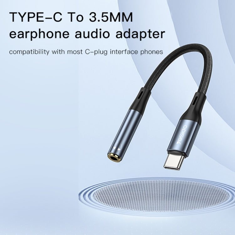 Adaptador de Áudio Feminino Yesido YAU38 Type-C para 3.5mm, YAU38