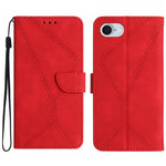 Capa de telemóvel em pele com costura em relevo, para iPhone 17e / 16e, para iPhone 17 Pro Max, para iPhone 17 Pro, para iPhone 17, para iPhone Air, para iPhone 16 Pro Max, para iPhone 16 Pro, para iPhone 16 Plus