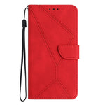 Capa de telemóvel em pele com costura em relevo, para iPhone 17e / 16e, para iPhone 17 Pro Max, para iPhone 17 Pro, para iPhone 17, para iPhone Air, para iPhone 16 Pro Max, para iPhone 16 Pro, para iPhone 16 Plus
