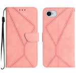 Capa de telemóvel em pele com costura em relevo, para iPhone 17e / 16e, para iPhone 17 Pro Max, para iPhone 17 Pro, para iPhone 17, para iPhone Air, para iPhone 16 Pro Max, para iPhone 16 Pro, para iPhone 16 Plus
