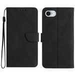 Capa de telemóvel em pele com costura em relevo, para iPhone 17e / 16e, para iPhone 17 Pro Max, para iPhone 17 Pro, para iPhone 17, para iPhone Air, para iPhone 16 Pro Max, para iPhone 16 Pro, para iPhone 16 Plus