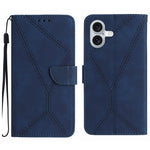 Capa de telemóvel em pele com costura em relevo, para iPhone 17e / 16e, para iPhone 17 Pro Max, para iPhone 17 Pro, para iPhone 17, para iPhone Air, para iPhone 16 Pro Max, para iPhone 16 Pro, para iPhone 16 Plus