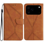 Capa de telemóvel em pele com costura em relevo, para iPhone 17e / 16e, para iPhone 17 Pro Max, para iPhone 17 Pro, para iPhone 17, para iPhone Air, para iPhone 16 Pro Max, para iPhone 16 Pro, para iPhone 16 Plus