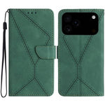 Capa de telemóvel em pele com costura em relevo, para iPhone 17e / 16e, para iPhone 17 Pro Max, para iPhone 17 Pro, para iPhone 17, para iPhone Air, para iPhone 16 Pro Max, para iPhone 16 Pro, para iPhone 16 Plus